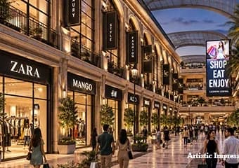 Migsun Lucknow Central retail shops interior view