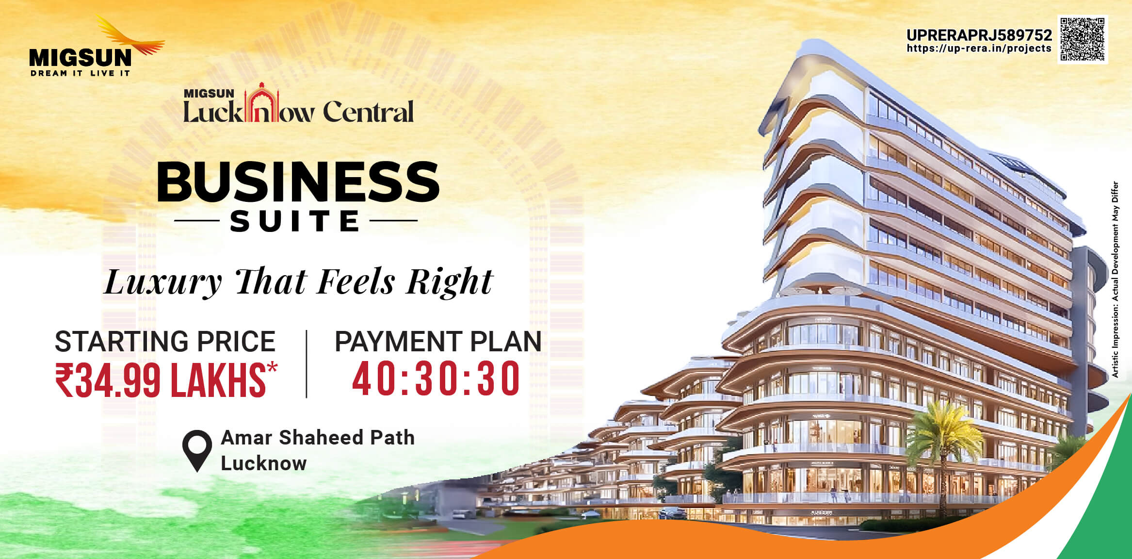 Migsun Lucknow Central Business Suites Banner
